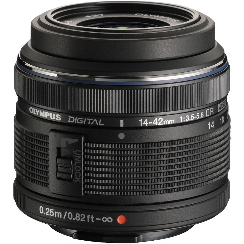 OLYMPUS M.ZUIKO DIGITAL 14-42mm F3.5-5.6 II R BLACK - GARANZIA POLYPHOTO ITALIA | Fcf Forniture Cine Foto