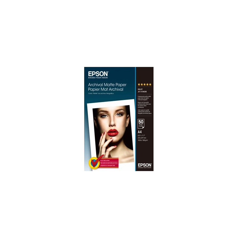 EPSON A4 ARCHIVAL MATTE PAPER 50 FOGLI | Fcf Forniture Cine Foto