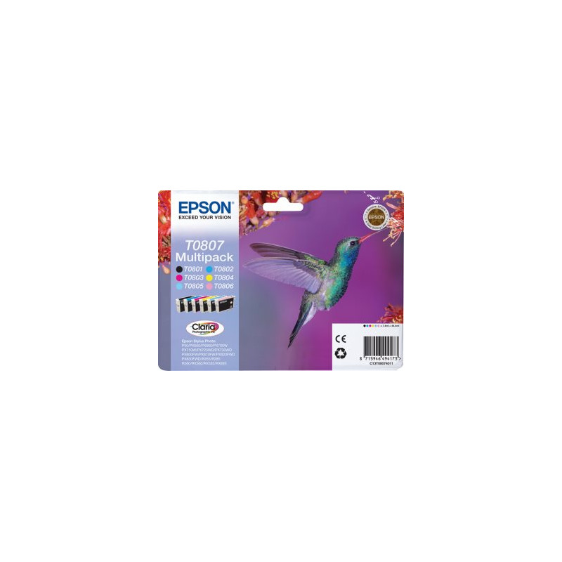 EPSON C13T08074011 MULTIPACK 6 COLORI COLIBRI' | Fcf Forniture Cine Foto