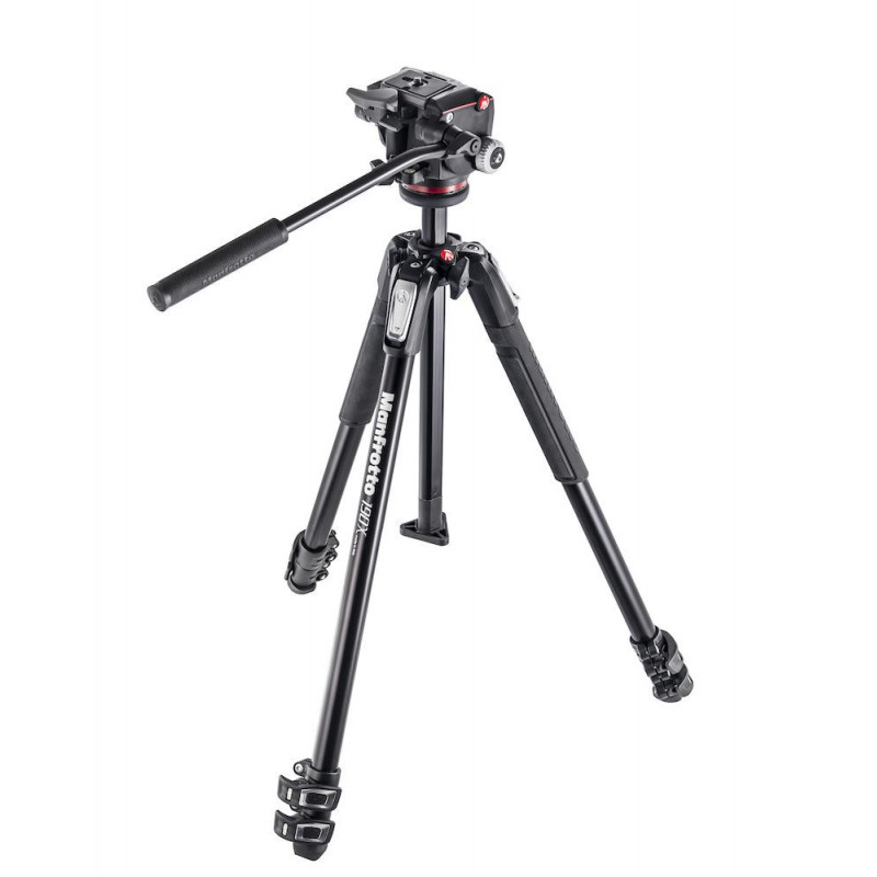 MANFROTTO MK190X3-2W KIT SERIE 190 A 3 SEZIONI, CON TESTA FOTO/VIDEO FLUIDA | Fcf Forniture Cine Foto