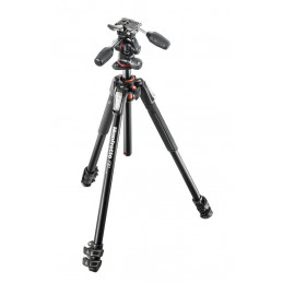 MANFROTTO MK190XPRO3-3W KIT SERIE 190 A 3 SEZIONI ALLUMINIO CON TESTA A 3 VIE | Fcf Forniture Cine Foto