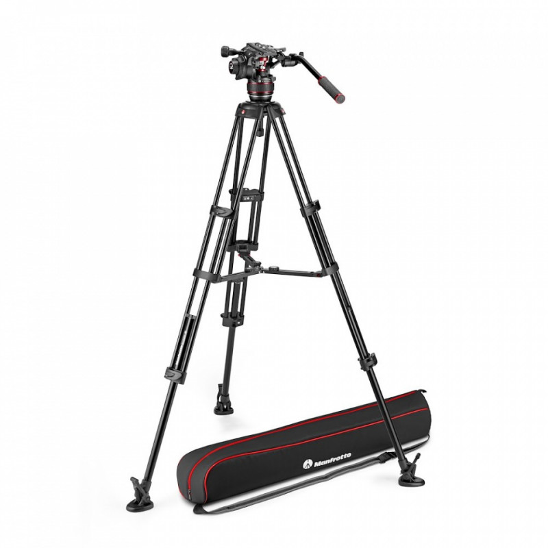 MANFROTTO MVK608TWINMA KIT VIDEO NITROTECH 608 TREPPIEDE DOPPIO TUBO ALLUMINIO | Fcf Forniture Cine Foto