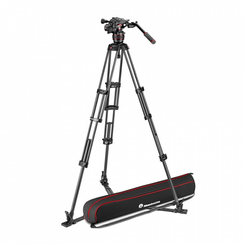 MANFROTTO MVK608TWINGC KIT VIDEO NITROTECH 608 TREPPIEDE A DOPPIO TUBO CARBONIO | Fcf Forniture Cine Foto