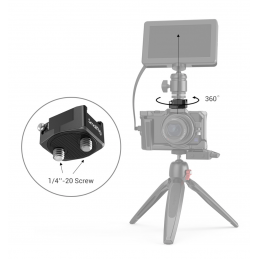 SMALLRIG COLD SHOE RUOTABILE DUE VITI DA 1/4-20 | Fcf Forniture Cine Foto