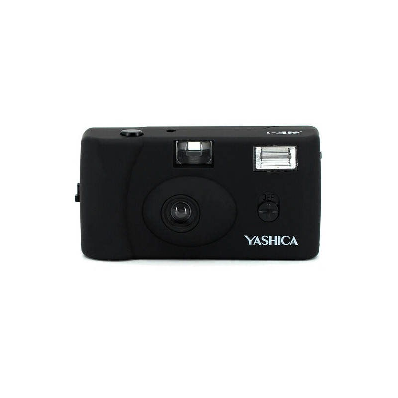 YASHICA MF-1 35MM FILM CAMERA BLACK + RULLINO BIANCO E NERO 400 ISO 35MM | Fcf Forniture Cine Foto