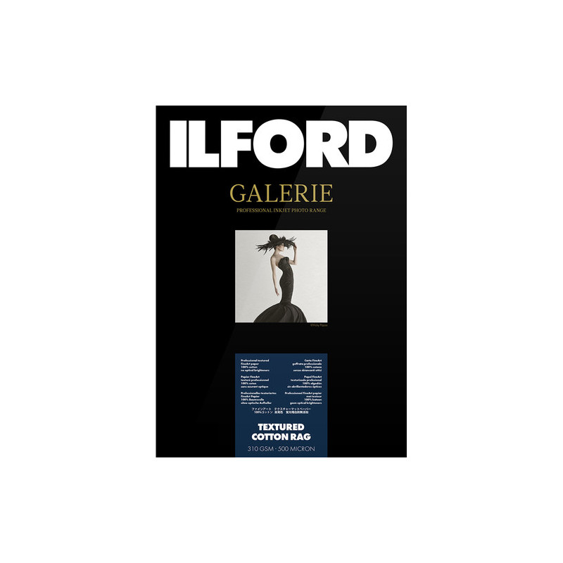 ILFORD A4 TEXTURED COTTON RAG 25 FOGLI 310GSM | Fcf Forniture Cine Foto