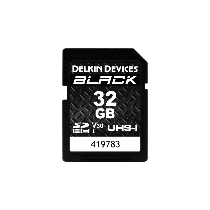 DELKIN 32GB BLACK USH-I C10 U3 V30 SDHC | Fcf Forniture Cine Foto