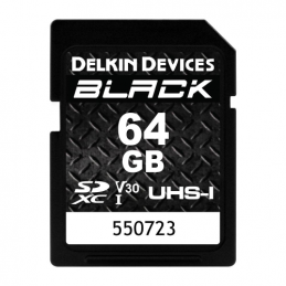 DELKIN 64GB BLACK USH-I C10 U3 V30 SDXC | Fcf Forniture Cine Foto