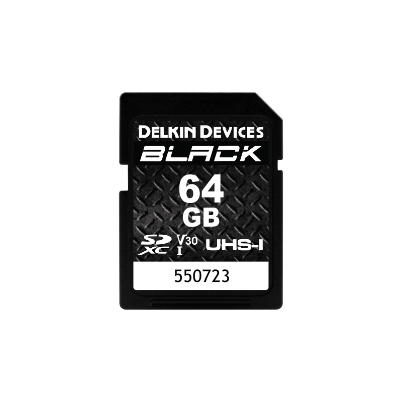 DELKIN 64GB BLACK USH-I C10 U3 V30 SDXC | Fcf Forniture Cine Foto