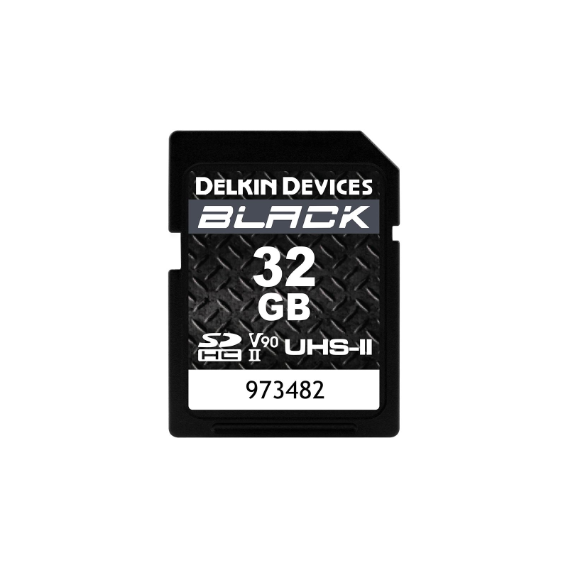 DELKIN 32GB BLACK USH-II C10 U3 V90 SDHC | Fcf Forniture Cine Foto