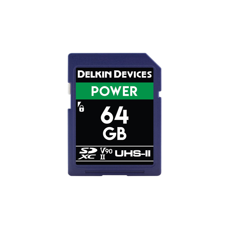 DELKIN 64GB POWER USH-II C10 U3 V90 SDXC | Fcf Forniture Cine Foto