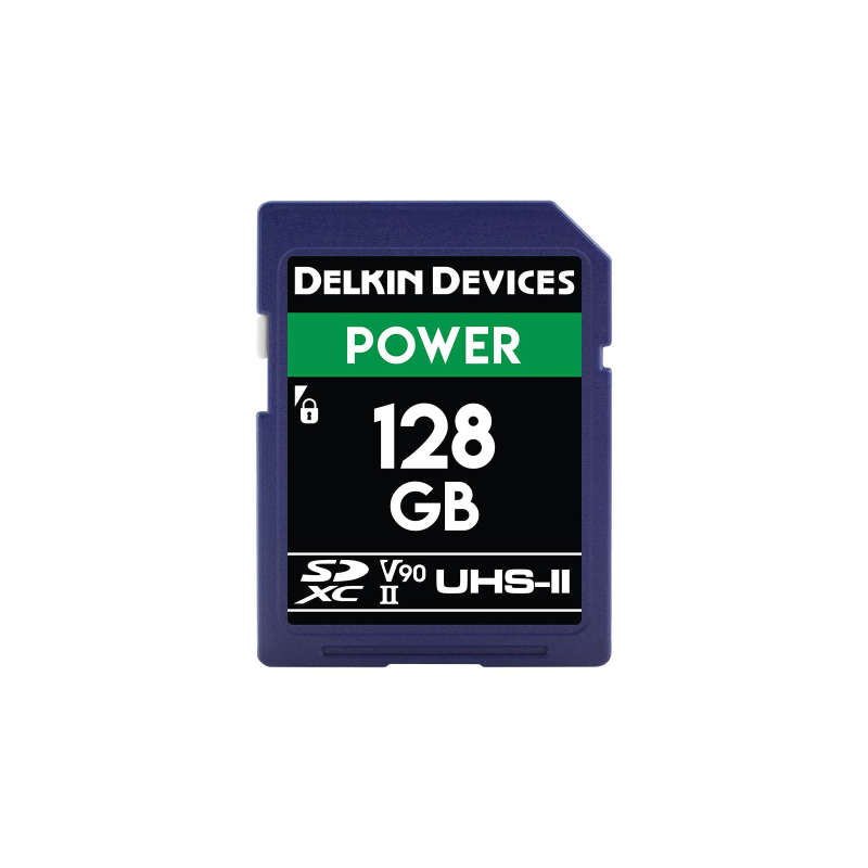DELKIN 128GB POWER USH-II C10 U3 V90 SDXC | Fcf forniture Cine Foto