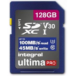 INTEGRAL 128GB V30 SDXC READ 100MB/S WRITE 45MB/S | Fcf Forniture Cine Foto