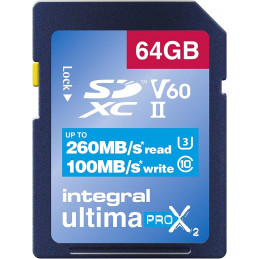 INTEGRAL 64GB V60 SDXC READ 260MB/S WRITE 100MB/S | Fcf Forniture Cine Foto