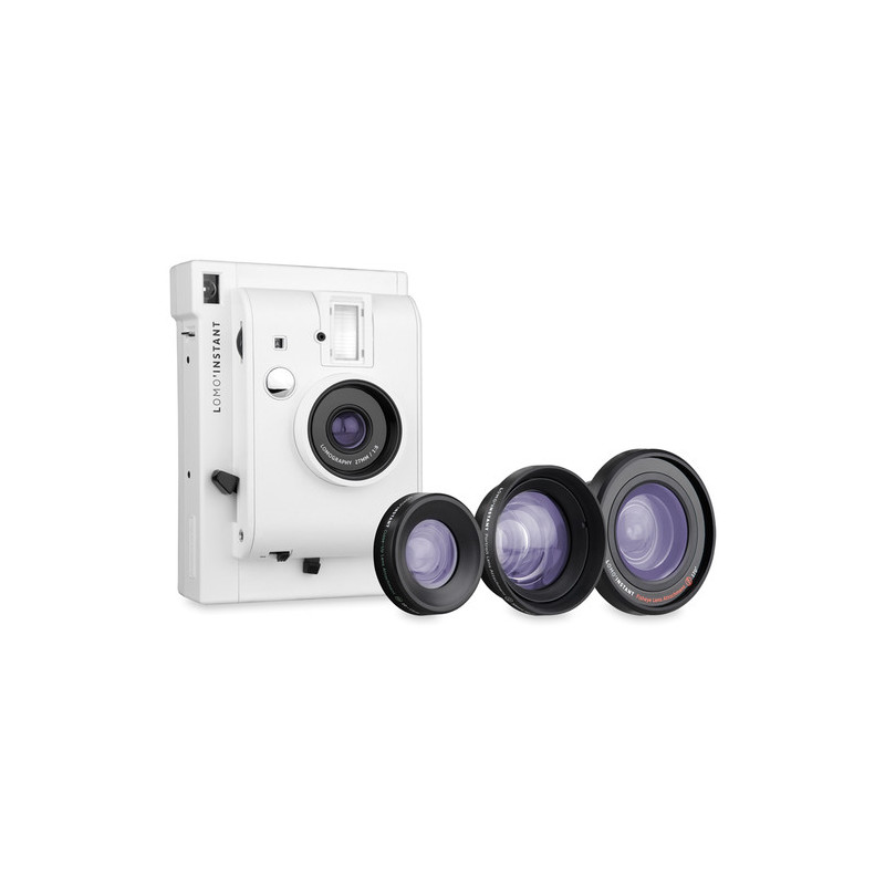 LOMOGRAPHY LOMO'INSTANT MINI WHITE & 3 LENSES | Fcf Forniture Cine Foto