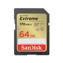 SANDISK SDXC EXTREME 64GB READ 180MB/S WRITE 90MB/S