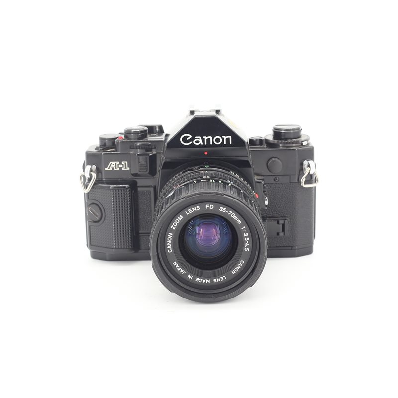 CANON A-1 + FD 35-70mm F3.5-4.5 - GARANZIA 3 MESI FCF CANON A-1 + FD 35-70mm F3.5-4.5 - GARANZIA 3 MESI FCF