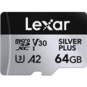 LEXAR MICRO SD 64GB SILVER PLUS 