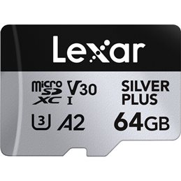 LEXAR MICRO SD 64GB SILVER PLUS 