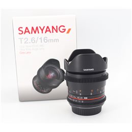 SAMYANG 16mm T2.6 CANON USATO- GARANZIA 6 MESI FCF