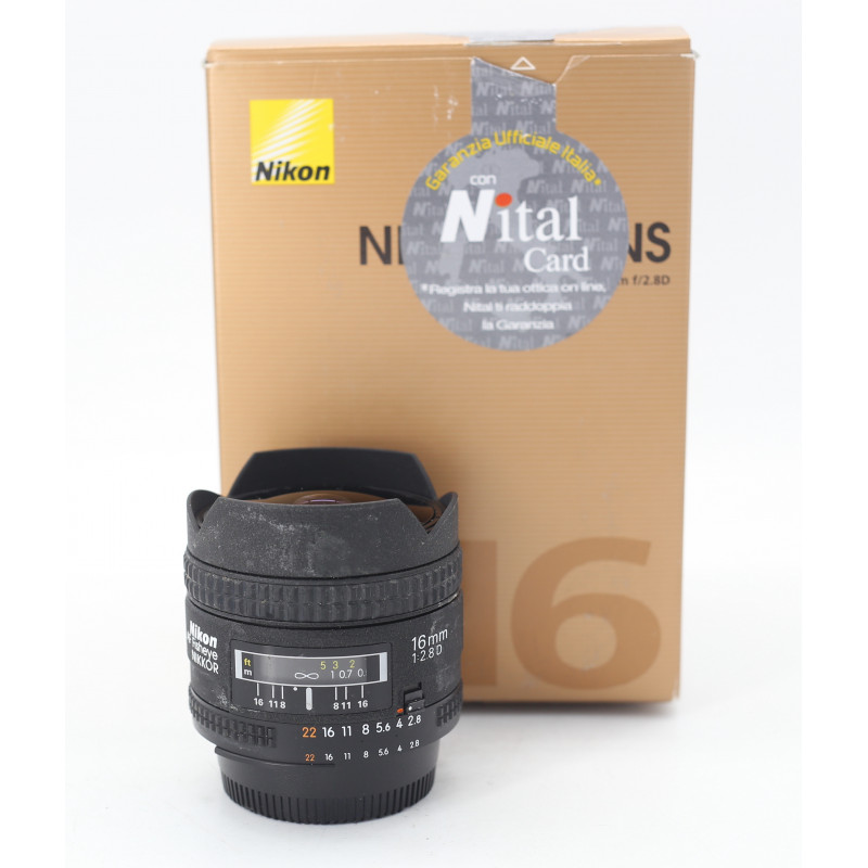 NIKON AF FISHEYE 16mm F2.8 D USATO NIKON AF FISHEYE 16mm F2.8 D USATO