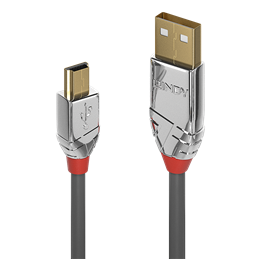 LINDY 36630 CAVO USB 2.0 USB A MINI USB 0,5M CROMO LINE