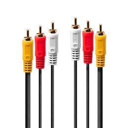 LINDY 35690 CAVO AUDIO/VIDEO 3X RCA 1M