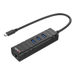 LINDY 43249 HUB & CONVERTITORE GIGABIT ETHERNET USB 3.2 TIPO C