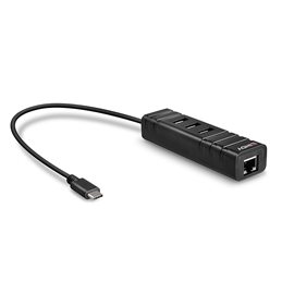 LINDY 43249 HUB & CONVERTITORE GIGABIT ETHERNET USB 3.2 TIPO C