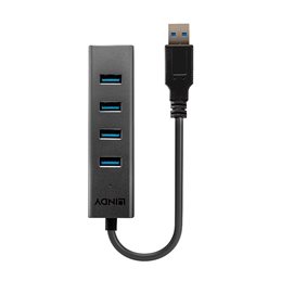 LINDY 43324 HUB USB 3.0 4 PORTE