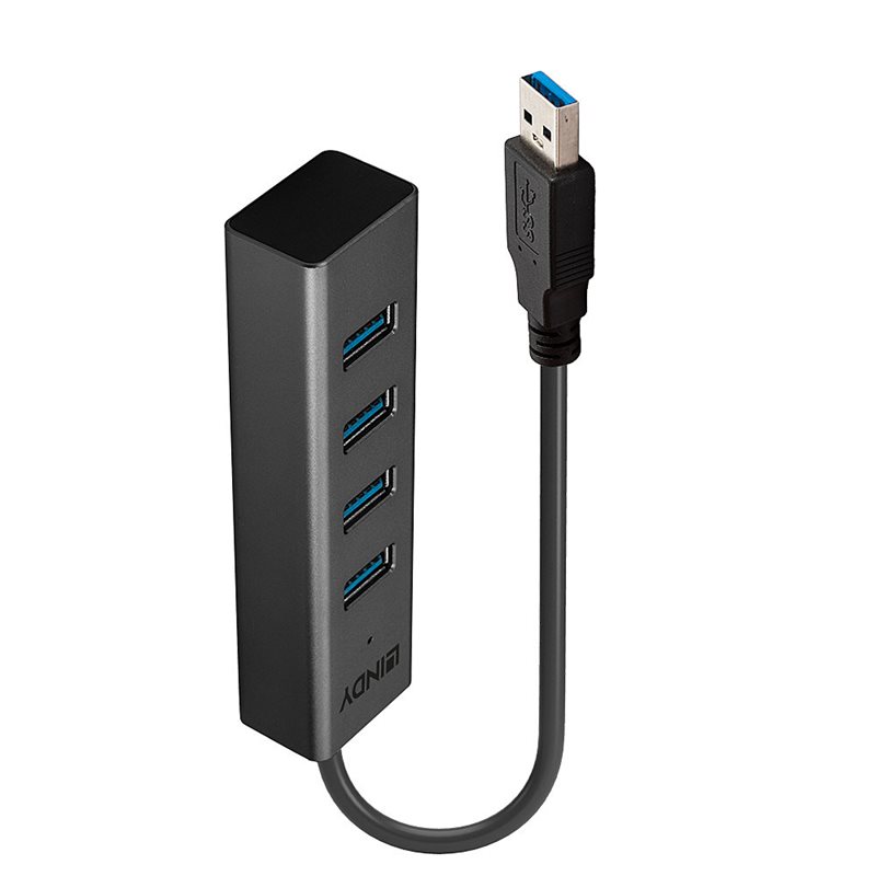 LINDY 43324 HUB USB 3.0 4 PORTE