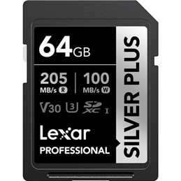 LEXAR 64GB V30 PRO SILVER PLUS HC SDXC