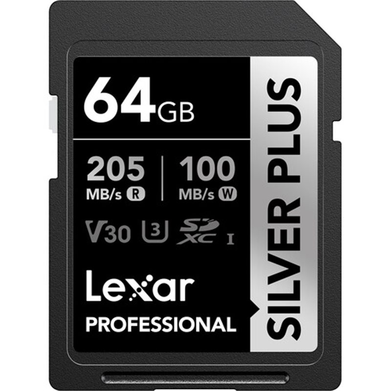 LEXAR 64GB V30 PRO SILVER PLUS HC SDXC LEXAR 64GB V30 PRO SILVER PLUS HC SDXC