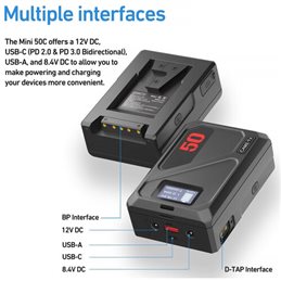 CAME-TV MINI 50C V-MOUNT BATTERY