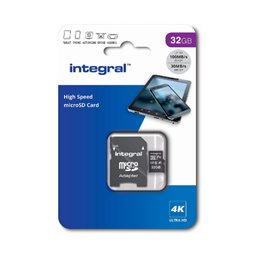 INTEGRAL 32GB V30 MICRO SDHC READ 100MB/S WRITE 30MB/S