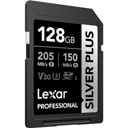 LEXAR 128GB V30 PRO SILVER PLUS HC SDXC | Fcf Forniture Cine Foto