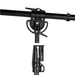 MANFROTTO 025BS GIRAFFA SUPER BOOM NERA, STATIVO CINE NERO | Fcf Forniture Cine Foto Milano