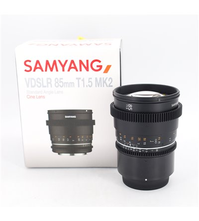 SAMYANG VDSLR 85mm T1.5 MK2 CANON RF USATO - GARANZIA 12 MESI FCF