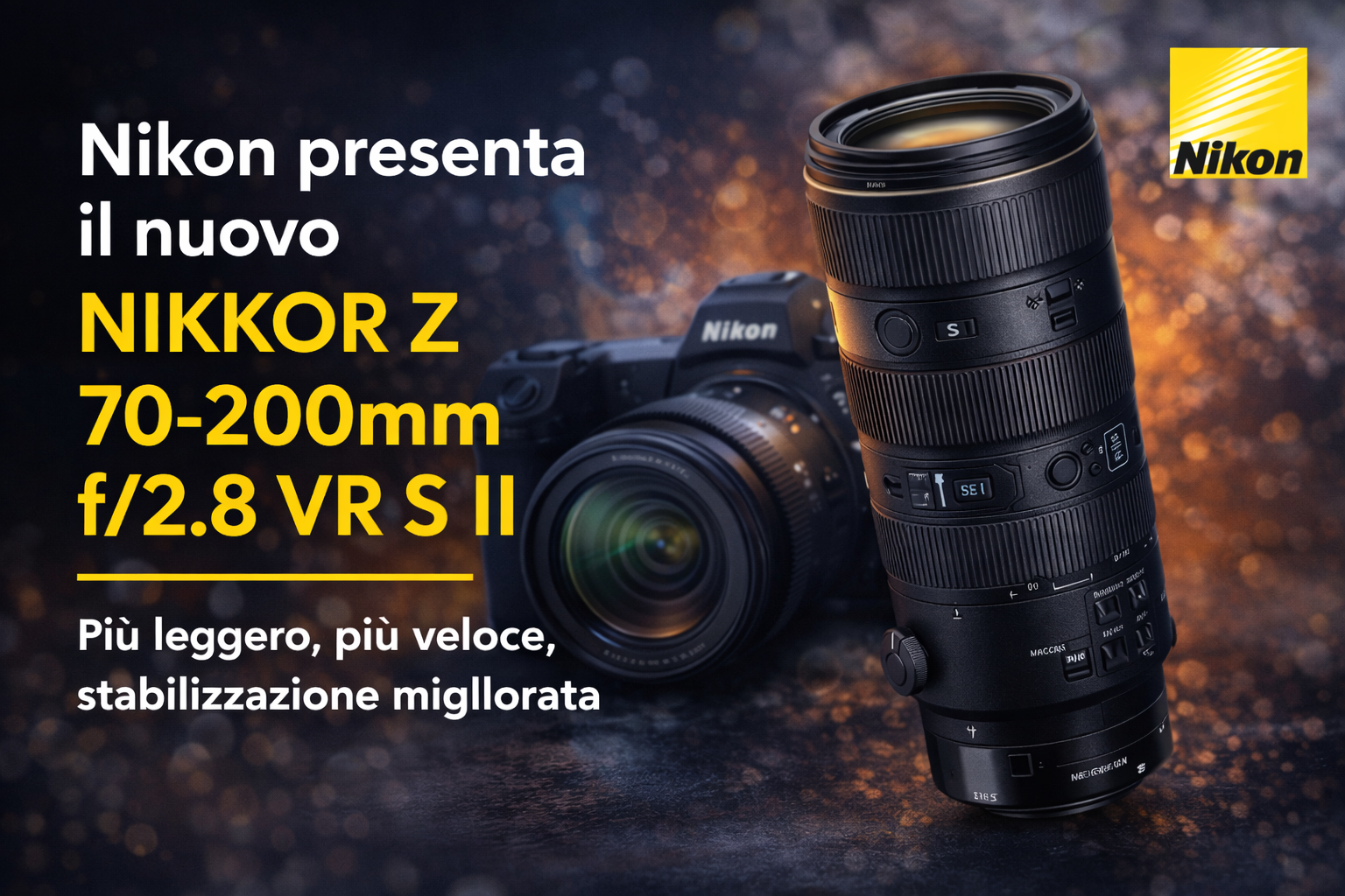 Nikon presenta il nuovo NIKKOR Z 70-200mm f/2.8 VR S II