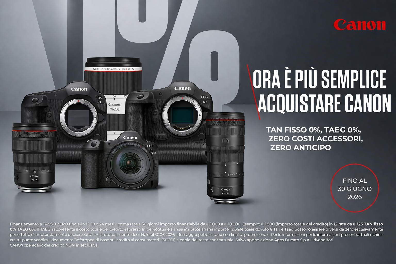 Vuoi una Canon? Ora puoi averla a Tasso Zero