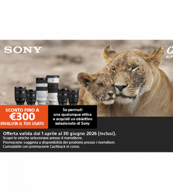 Sony Trade-In 2026: fino a 300€ di sconto sulle ottiche G Master