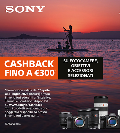Cashback Sony Summer Edition 2026: fino a 300€ di rimborso su Alpha e ottiche G Master