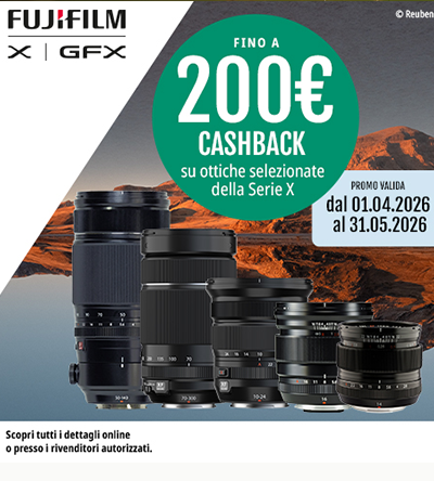 Fujifilm Cashback Ottiche XF 2026: fino a 200€ di rimborso per la fotografia di paesaggio