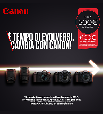 Canon Fiera della Fotografia 2026: sconto immediato fino a 500€ su fotocamere e obiettivi