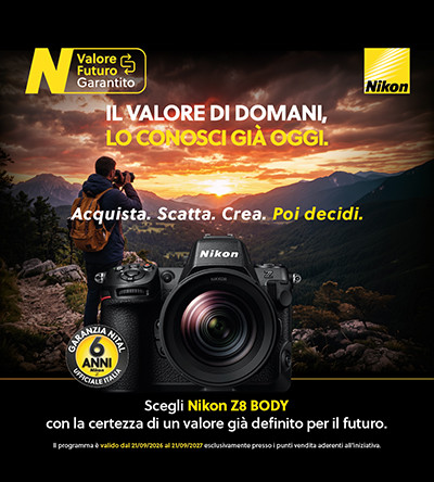 Nikon Z8 – Valore Futuro Garantito: fino a € 2.600 per il tuo upgrade
