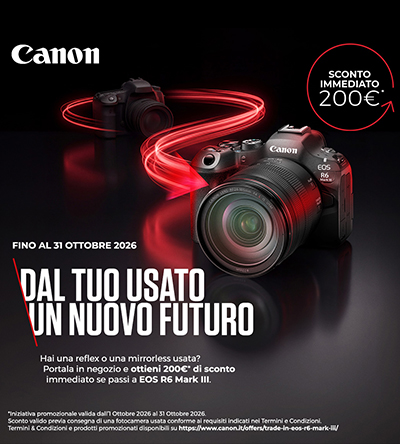 Canon Trade-In EOS R6 Mark III: 200€ di sconto immediato