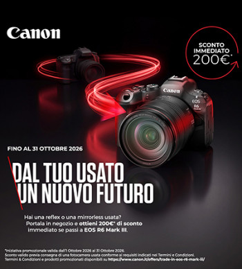 Canon Trade-In EOS R6 Mark III: 200€ di sconto immediato