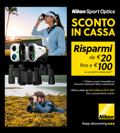 Nikon Sport Optics Winter 2026: fino a 100€ di sconto