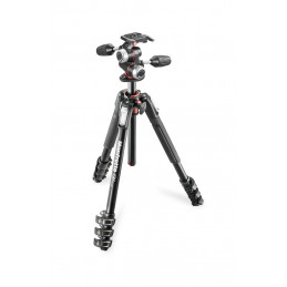 MANFROTTO MK190XPRO4-3W KIT SERIE 190 A 4 SEZIONI ALLUMINIO CON TESTA A 3 VIE | Fcf Forniture Cine Foto