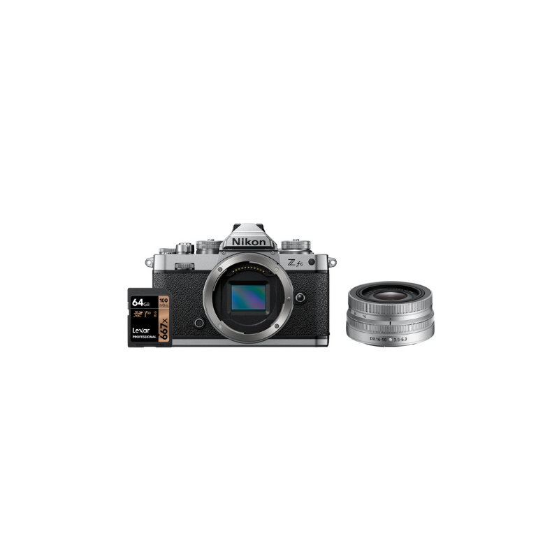 NIKON Z FC BODY + NIKKOR Z DX 16-50mm VR + SD 64GB 667 PRO LEXAR - GARANZIA 4 ANNI NITAL | Fcf Forniture Cine Foto